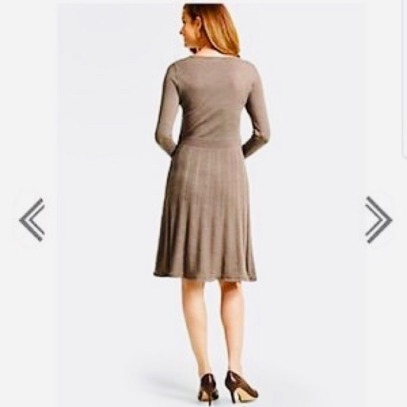 Say What? Dresses & Skirts - FREE w purchase knit skater dress, 3/4 sleeves, knee length, taupe color, pullon